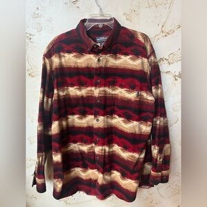 🔥Woolrich Vintage Men’s Ruby Navajo Blanket Flannel Shirt. Excellent Condition!